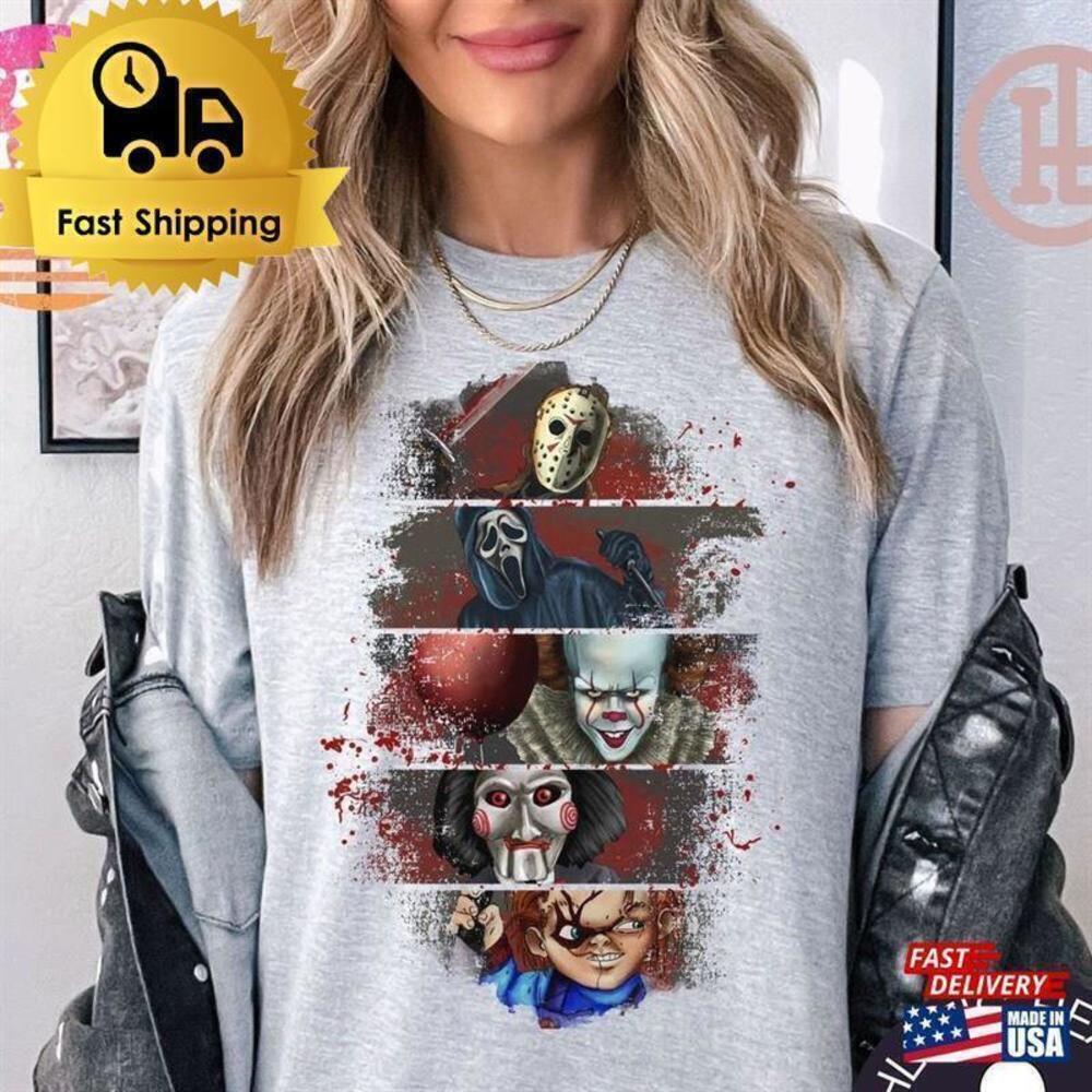 Classic Horror Movie Fan Minimal Retro Graphic T-Shirt